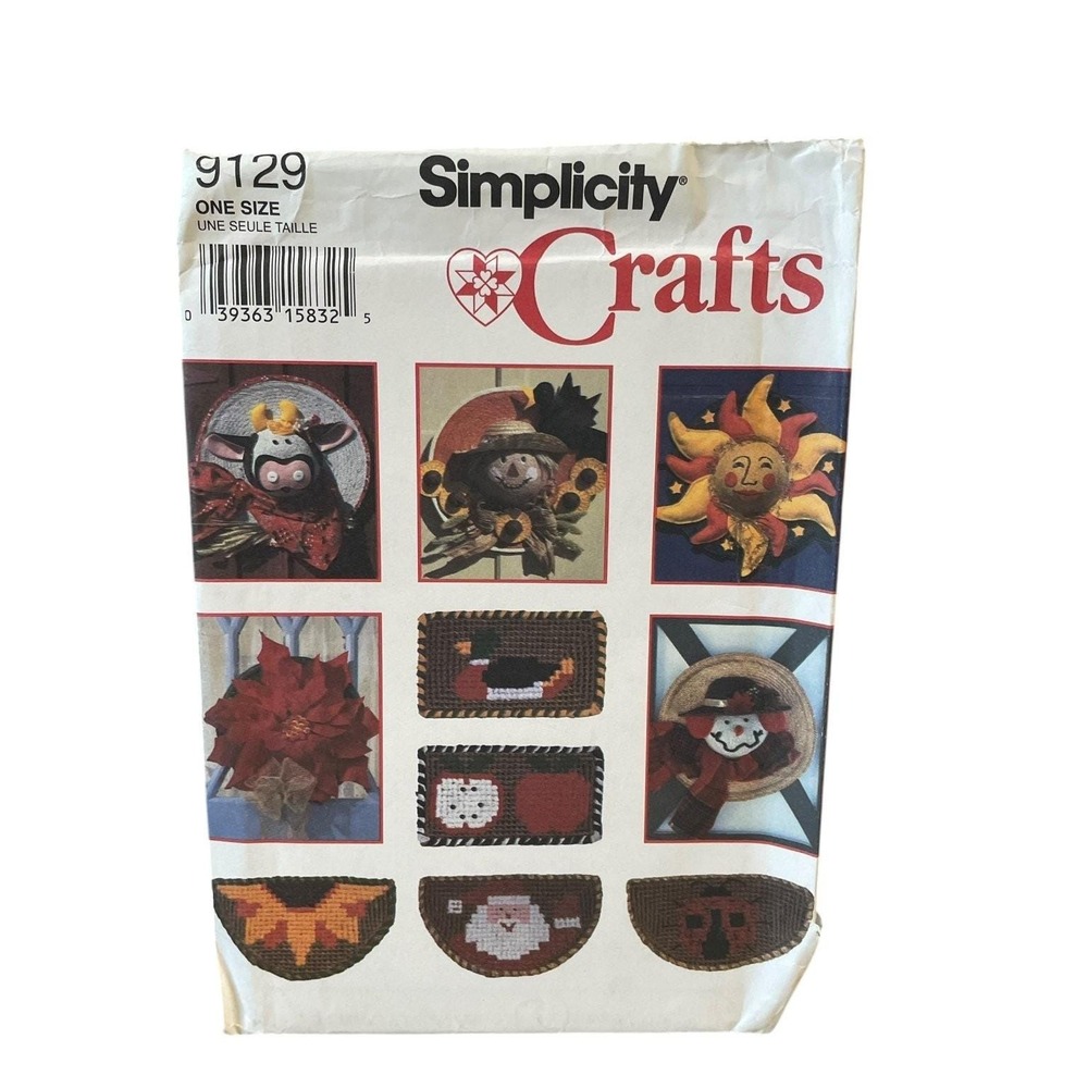 Simplicity 9129 Decorative Hats and Door Mats One Size Craft Pattern UNCUT FF